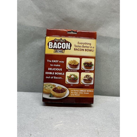 Perfect Bacon Bowl - As Seen On Tv - Set Of 2 New In Box Bowls - Picture 5 of 8